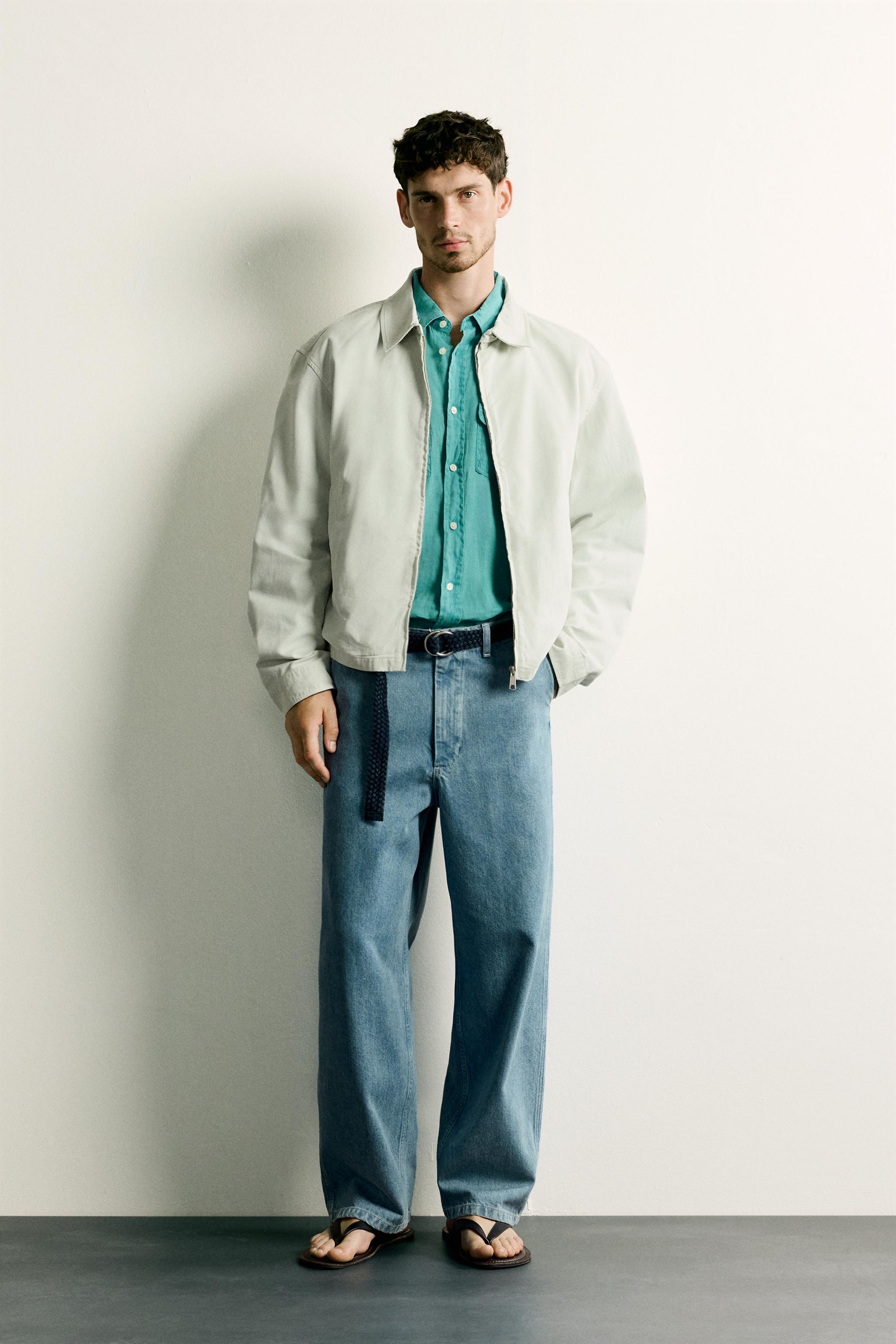 WASHED COTTON REGULAR FIT JACKET